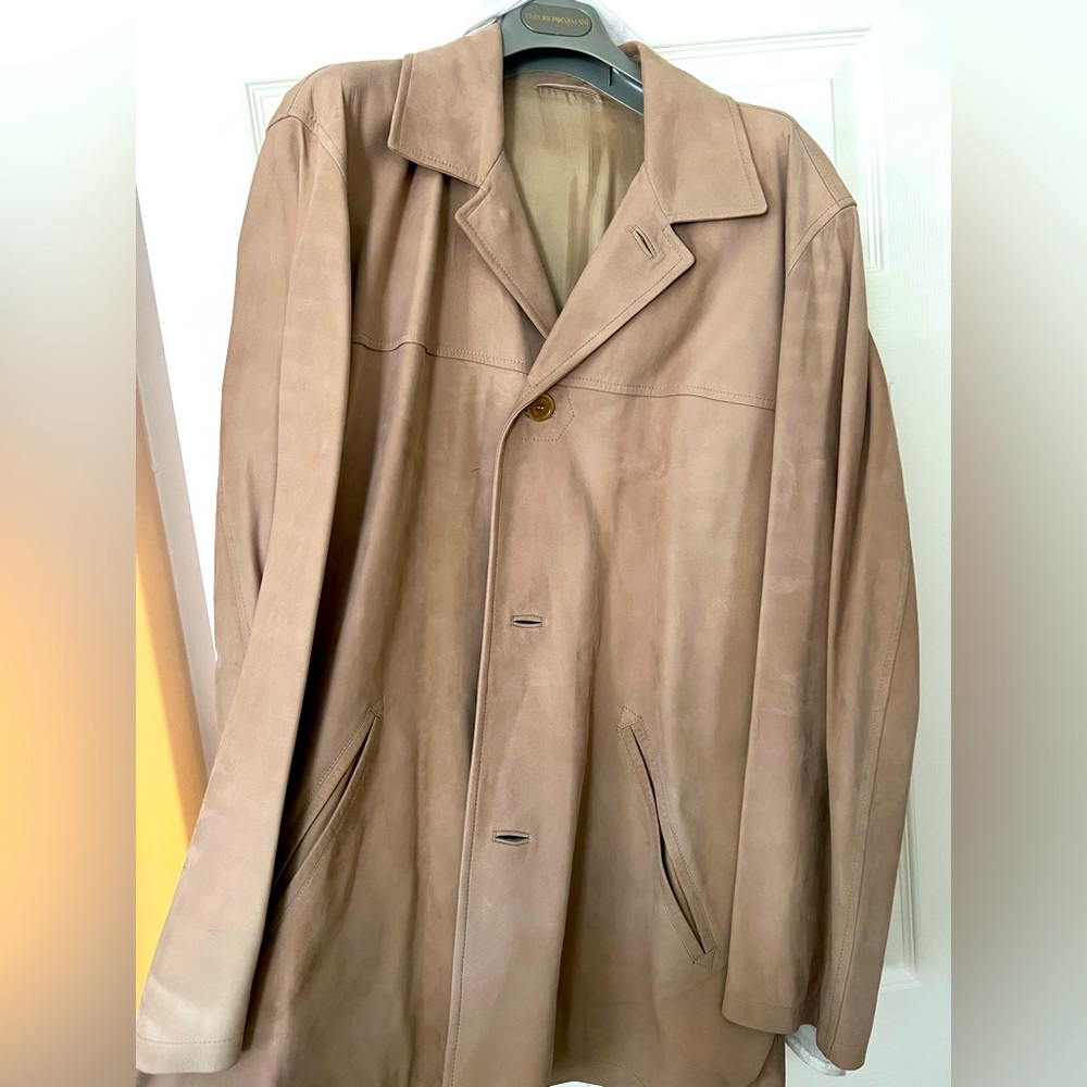 Tan Italian Suede Jacket